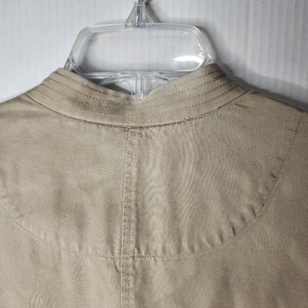 JM Collectibles Light Weight Kaki Jacket 100% Tencel Material Minimalist - Picture 5 of 7